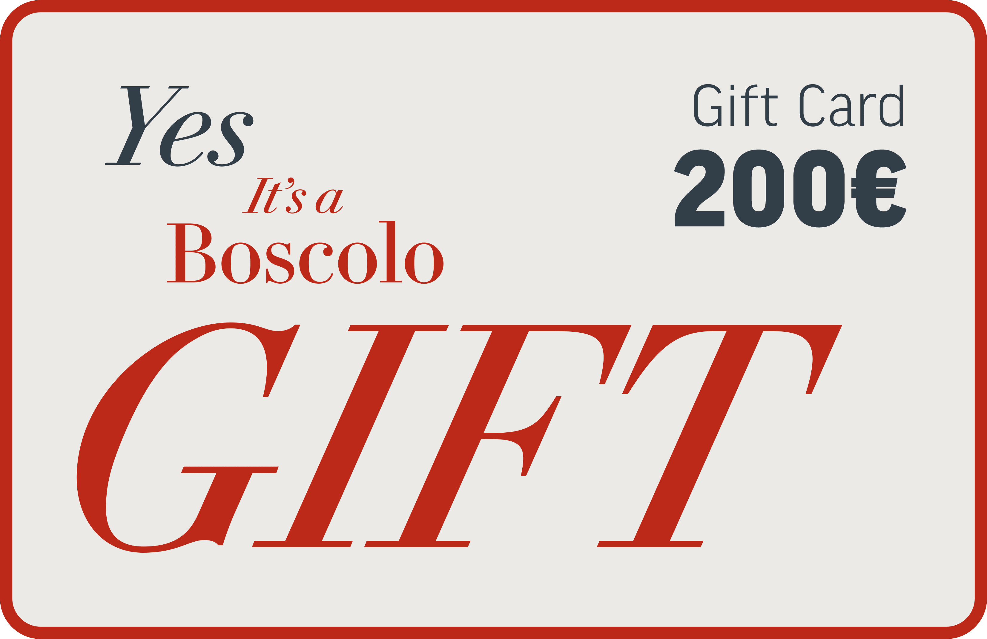 Boscolo Gift - Card €200