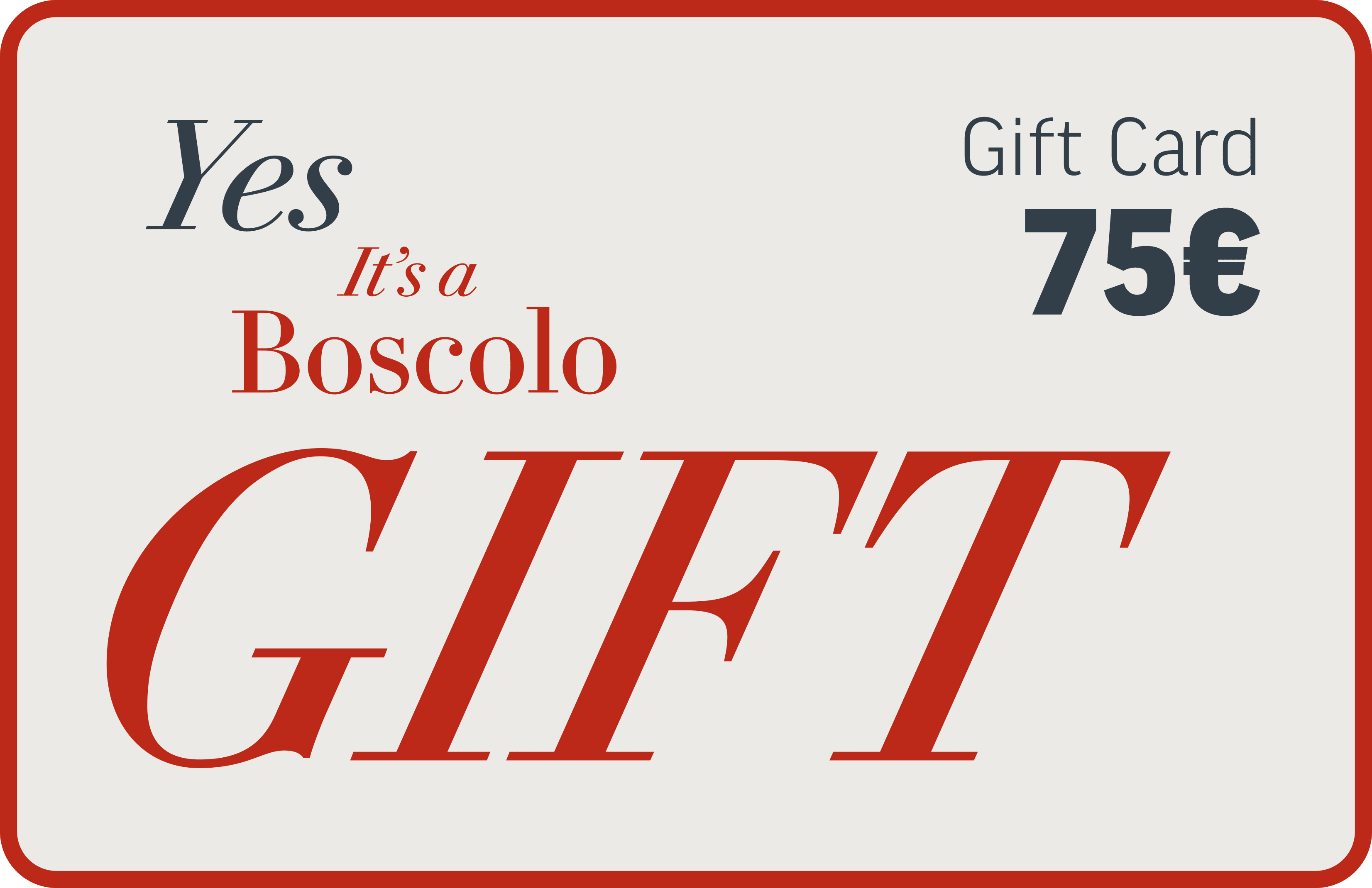 Boscolo Gift - Card €75