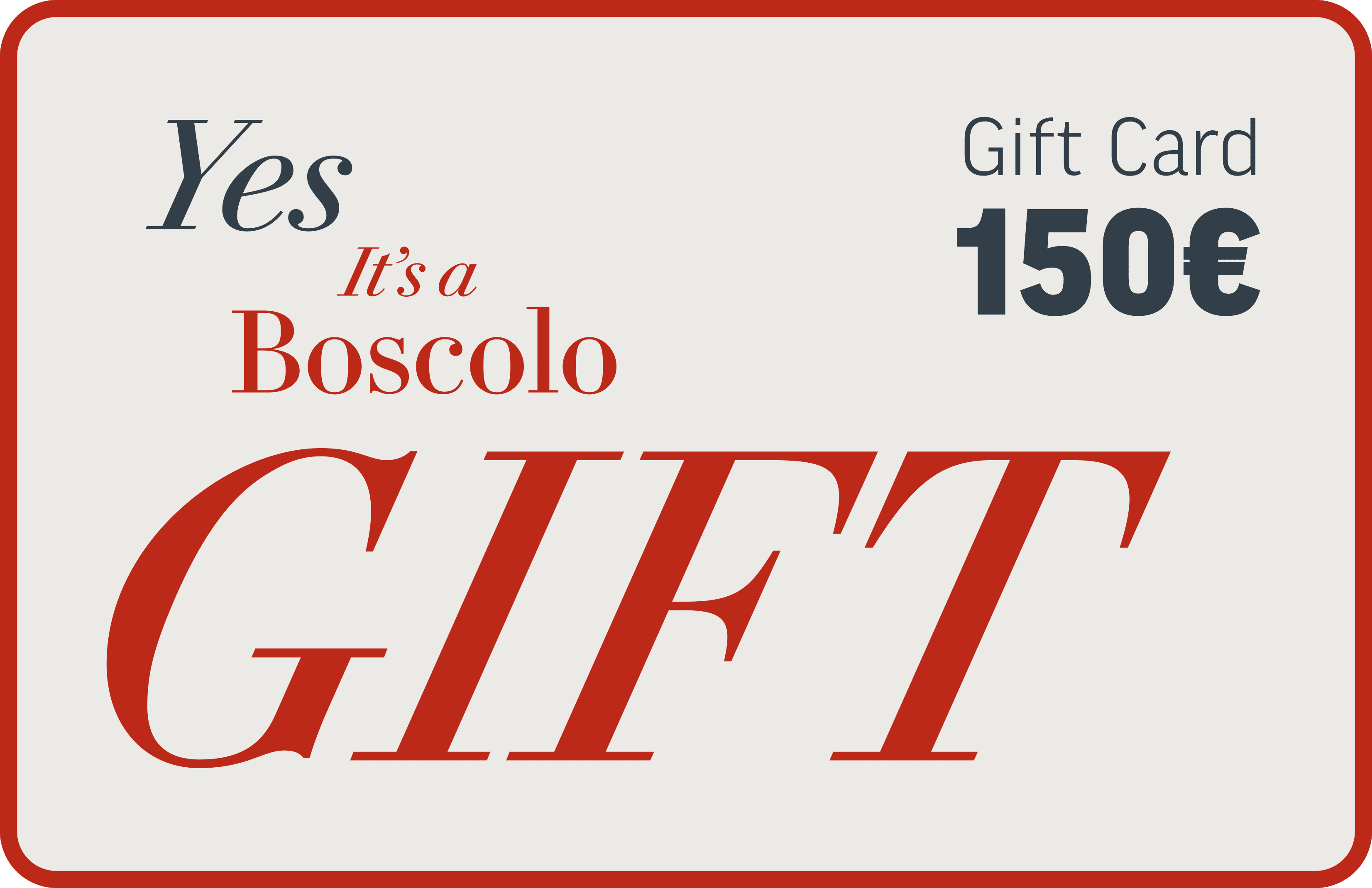 Boscolo Gift - Card €150